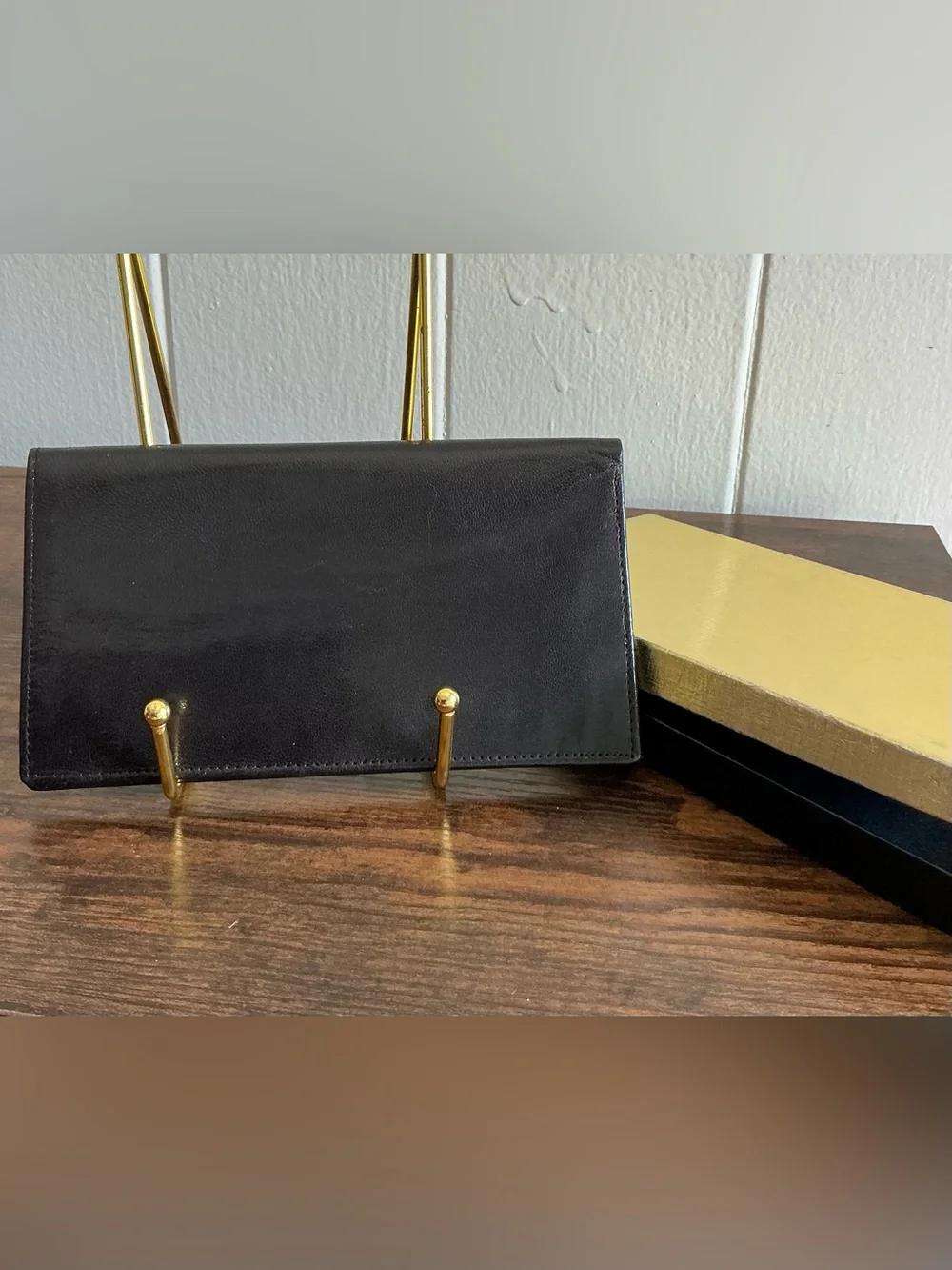 A HTF Rare Vintage Dark Brown Calfskin Leather Christian Dior Soft Travel Wallet